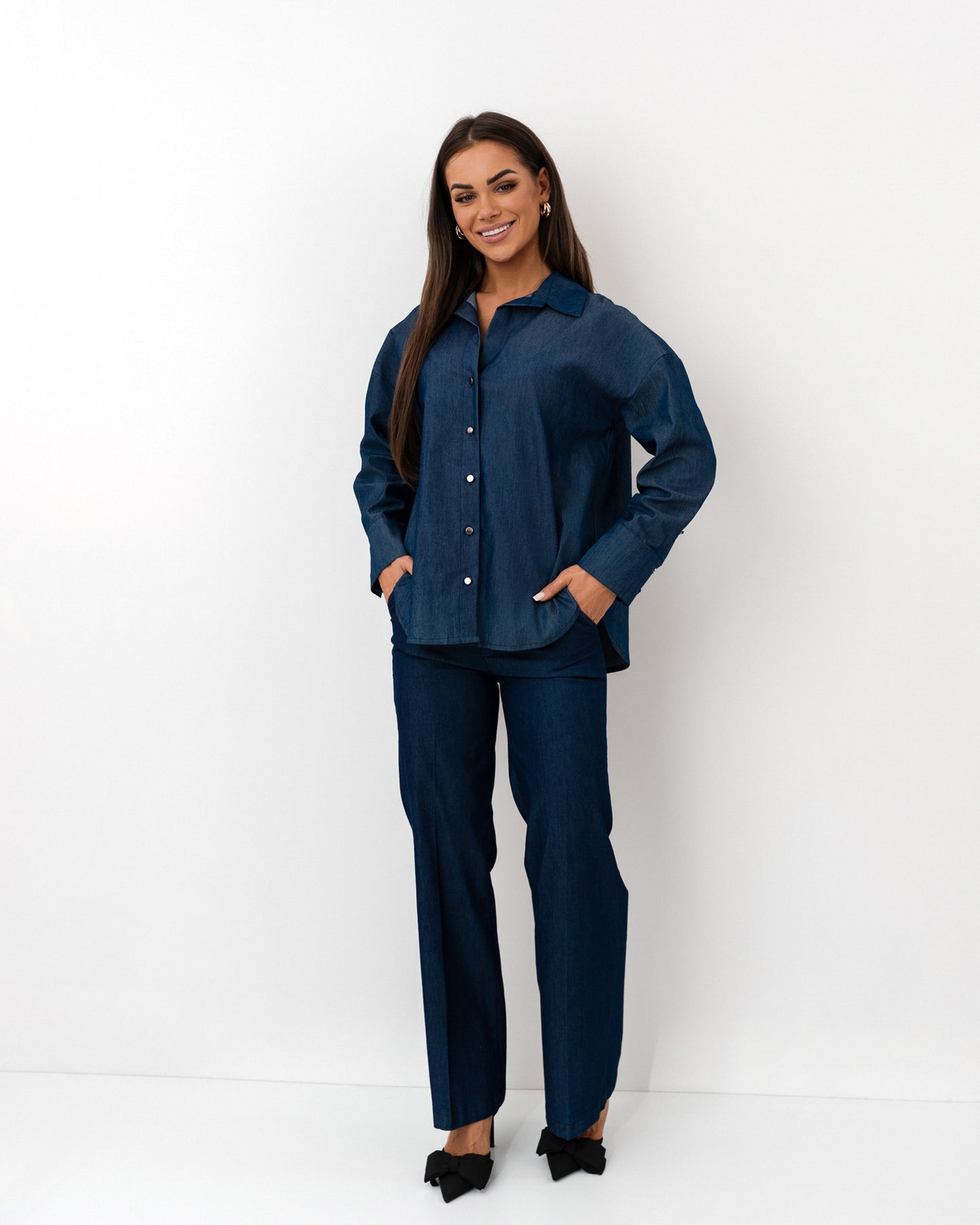 Lekki jeansowy komplet