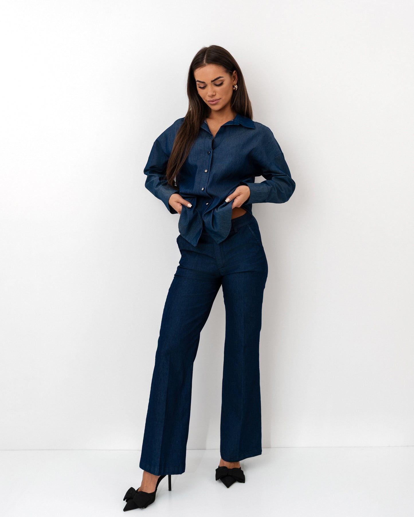 Lekki jeansowy komplet