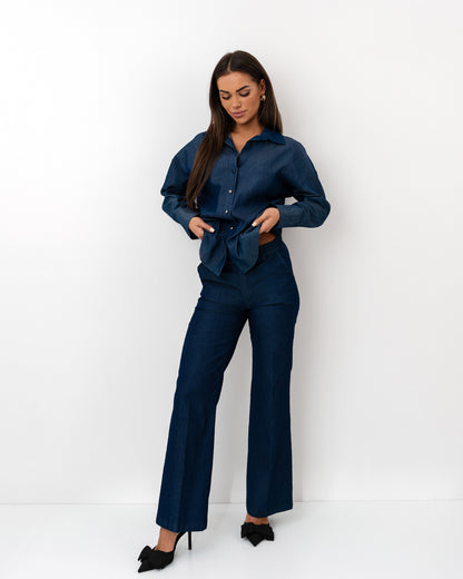 Lekki jeansowy komplet