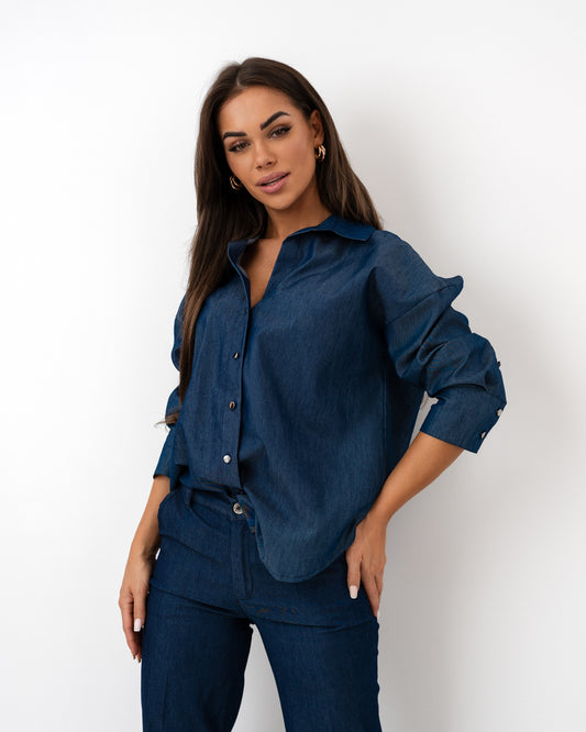 Lekki jeansowy komplet