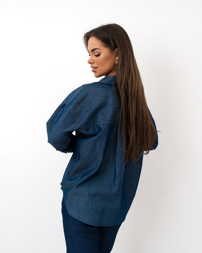 Lekki jeansowy komplet